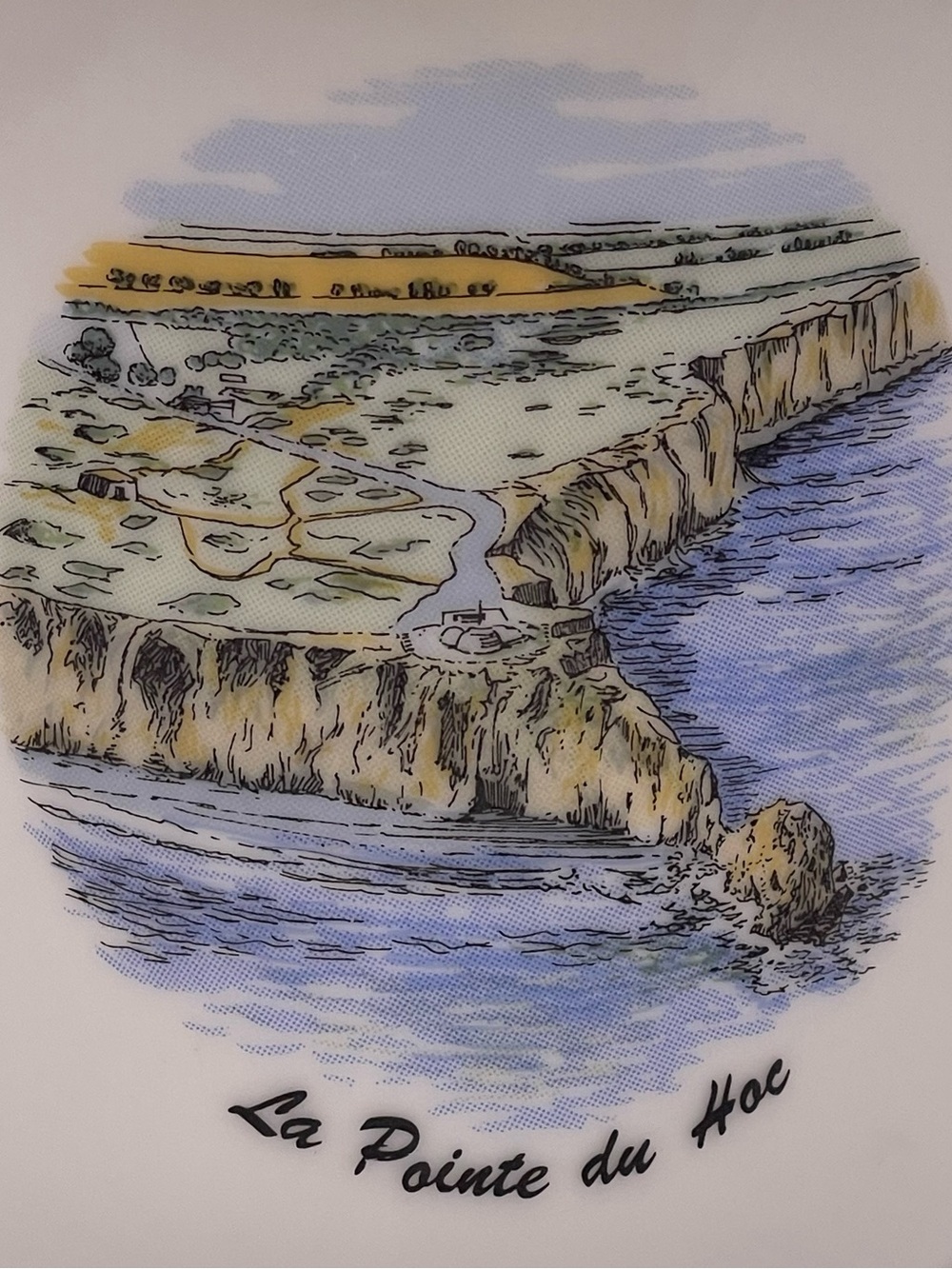 NEM Decor France coastal landscape of La Pointe du Hoc Ceramic Hand-painted Mug
